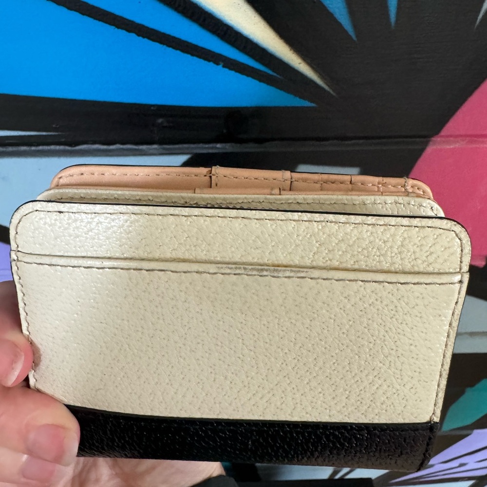 GUC kate Spade Black and Cream bifold wallet, retails $118 - Picture 3 of 10